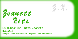 zsanett nits business card